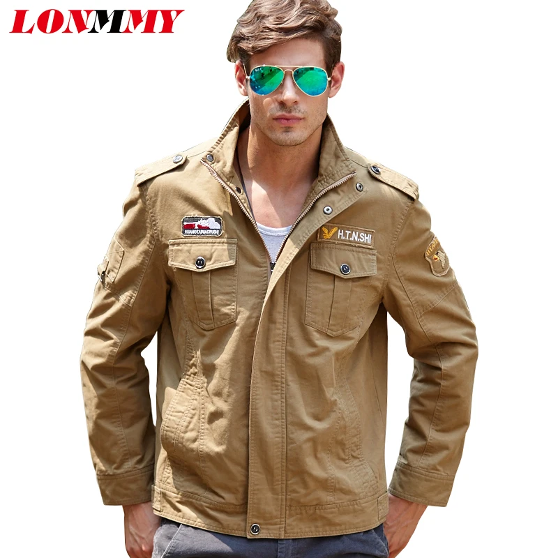 LONMMY Military jacket man Cotton jaquetas Bomber jacket