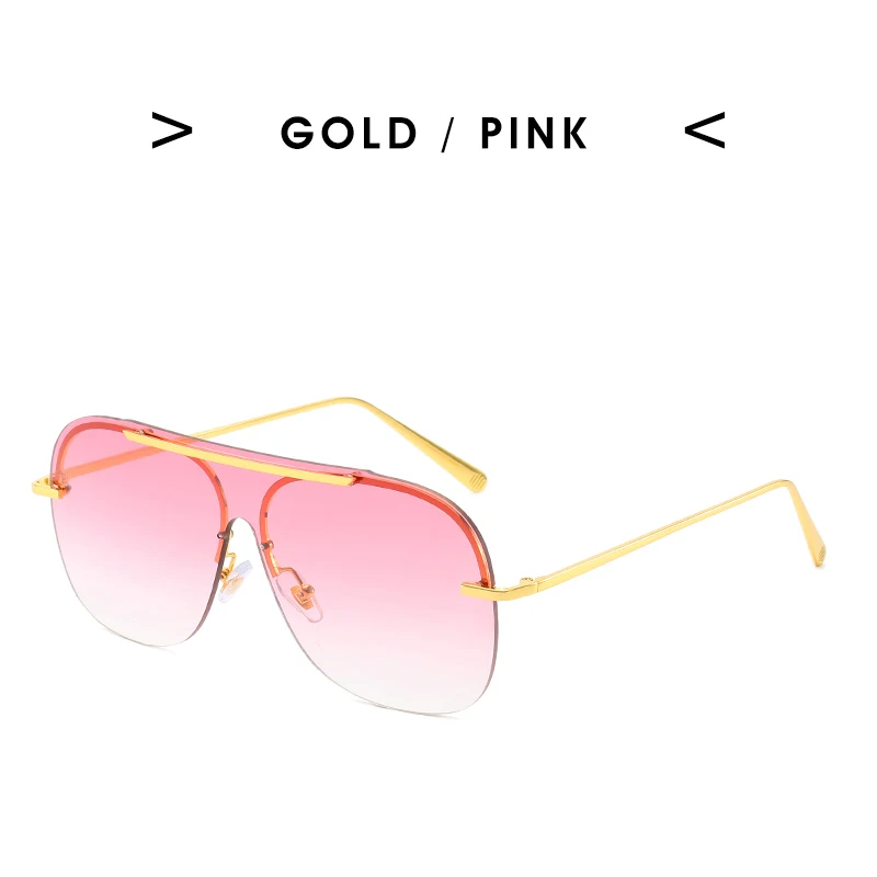 Модные синие розовые авиационные Солнцезащитные очки женские мужские Оттенки UV400 Солнцезащитные очки градиентные старинные очки оправа - Цвет линз: Gold Gradient Pink