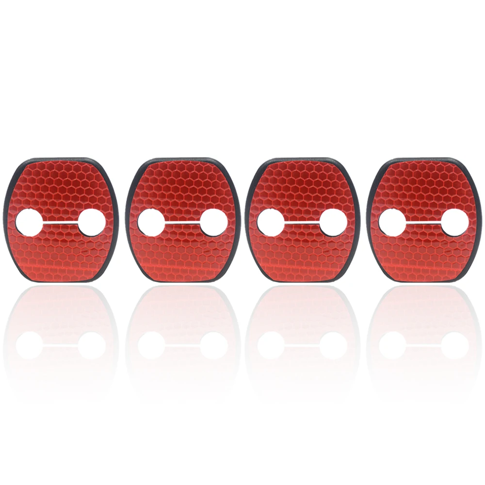 Car Door Lock Cover Car Door Lock Stickers For Nissan Maxima LEAF 370Z GT-R GT R JUKE Pathfinder Quest Note Combi Car Door Lock Cover DIY 4pcs Per Set