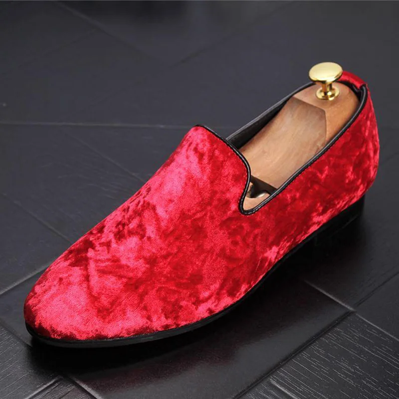 Vermelho De Preto À Casuais Feitos Mão Personalidade vermelho Respiráveis Sapatos Vestido Luxo Dos Couro Homens Masculina Confortáveis Loafers Festa TgRxK