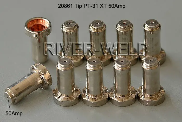 Esab PT-31XT Plasma Cutter Cutting Torch Consumables Accessories Plasma Nozzles Tips 20861 50Amp,10PK Esab PT-31XT Plasma Cutter Cutting Torch Consumables Accessories Plasma Nozzles Tips 20861 50Amp,10PK