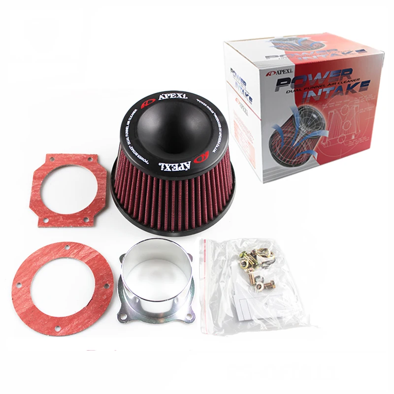 

Apexi Universal Car Air Cleaner Intake Filter 75mm Dual Funnel Adapter Parts Accessories