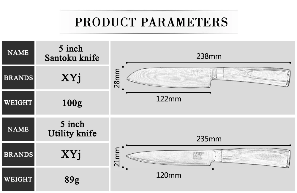 XYj набор кухонных ножей, набор ножей из дамасской стали, кухонные ножи VG10 Core, японские Дамасские стальные вены, кухонные инструменты, аксессуары