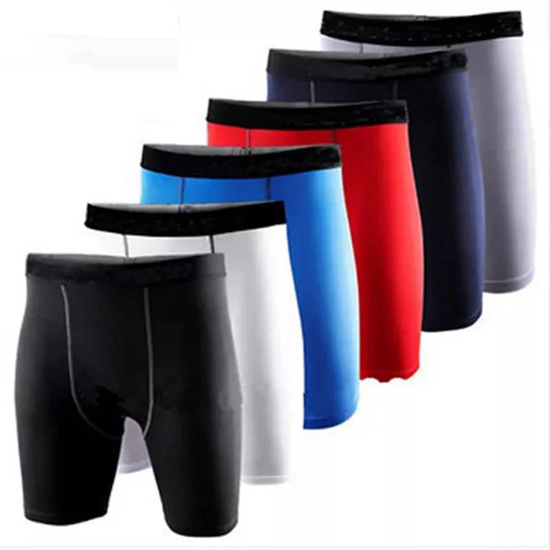 

Hot Fitness Tights Shorts For Men Stitching Mens Running Short Pant Outdoor High Elastic Breathable Clothes Soccer Shorts