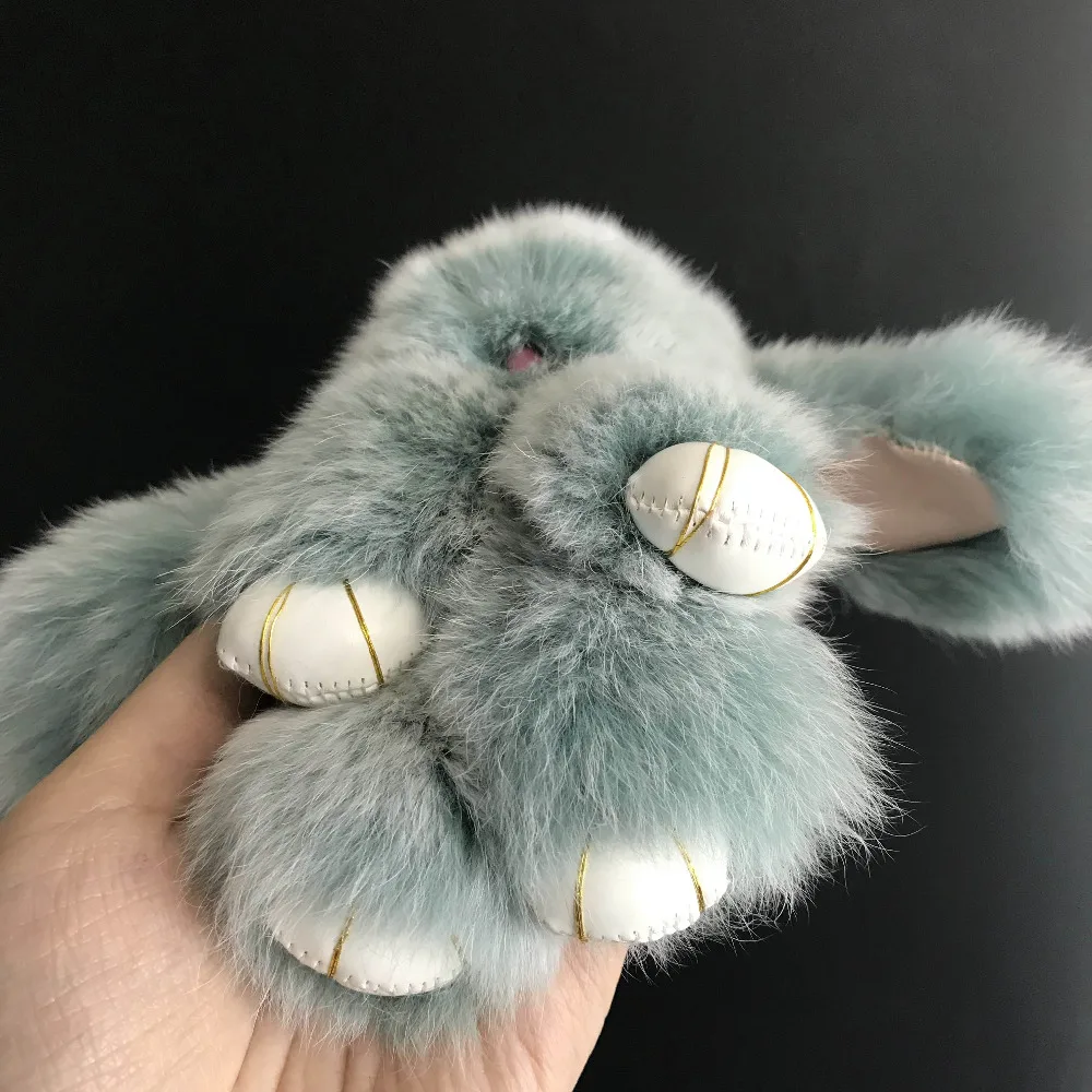 Magicfur Новинка! Брелок для ключей настоящий мех кролика кролик 1 шт.|Брелоки| |