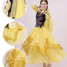 Танец меньшинств костюмы Китайская народная Одежда для танцев в этническом стиле Танцы костюмы уйгурские костюмы Танцы одежда для сценических выступлений