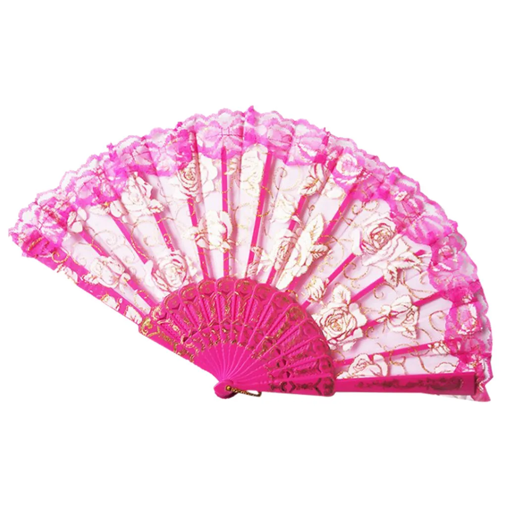 Handheld Fans Folding Fans Bamboo Fans Women's Hollowed Bamboo Hand Holding Summer Held Fan Home Improvement - Цвет: J