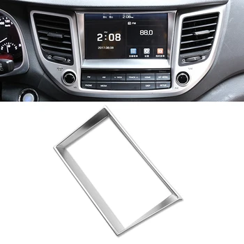

For Hyundai Tucson 3rd accessories 2016 2017 2018 ABS Chrome Car Center Console Control Navigation Decorative Cover Trim Styling