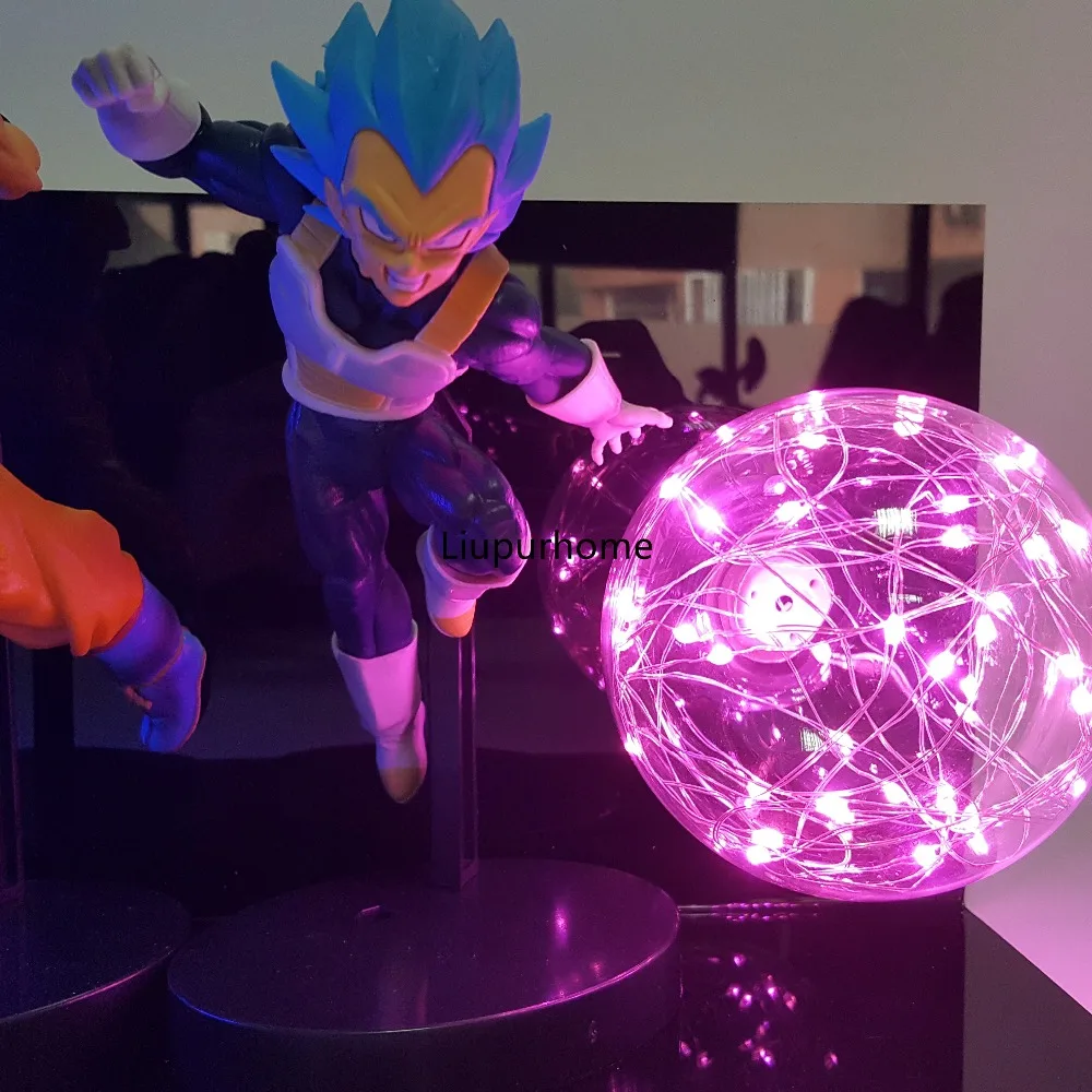 Супер лампочка Goku Vegeta Kamehameha Galick GUN Lamparas Dragon Ball Z Super Saiyan DBZ Светодиодные ночные