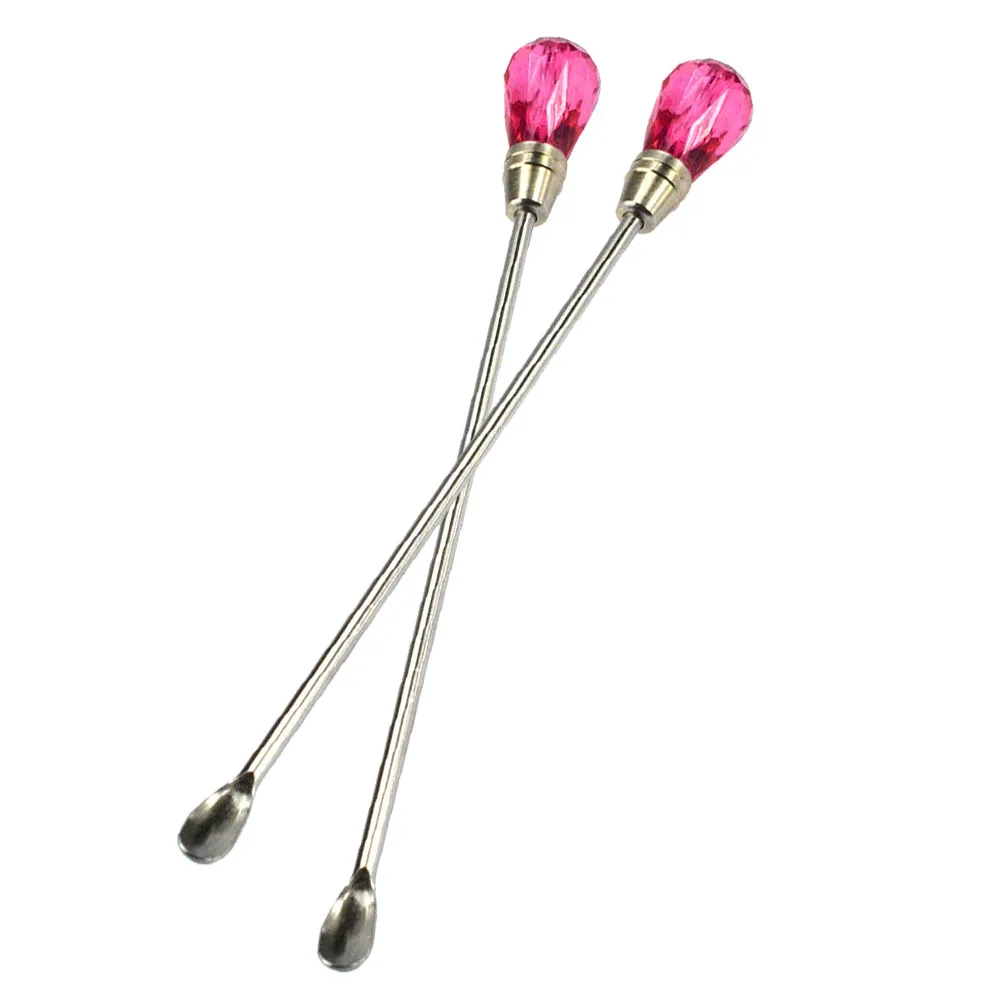 1PCS Pro Spoon Nail Art Stirring Rod Tools Mixing Stir Acrylic Powder Manicure Pedicure Nail Tools Diamond Head TR320#2