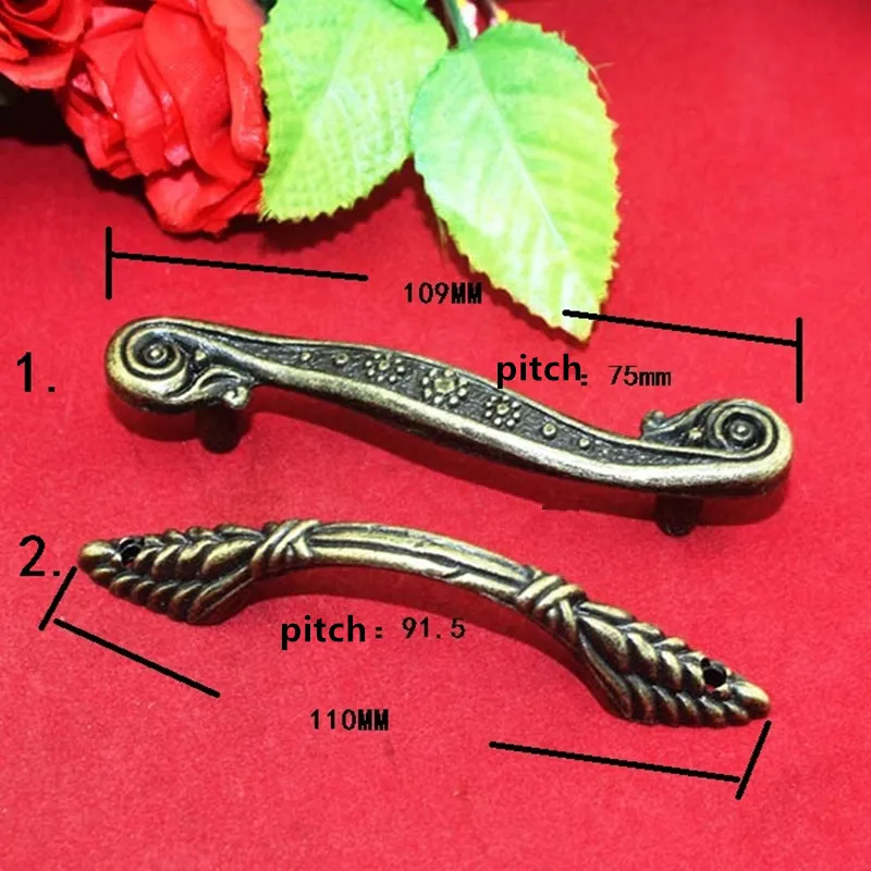 Retro Alloy Kitchen Drawer Door Handle Vintage Furniture Knobs