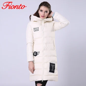

Thick Jacket Women Solid Color Hooded Warm Coat Winter Outerwear Casual Fashion Slim Ladies Plus Size Long Cotton Parkas A019