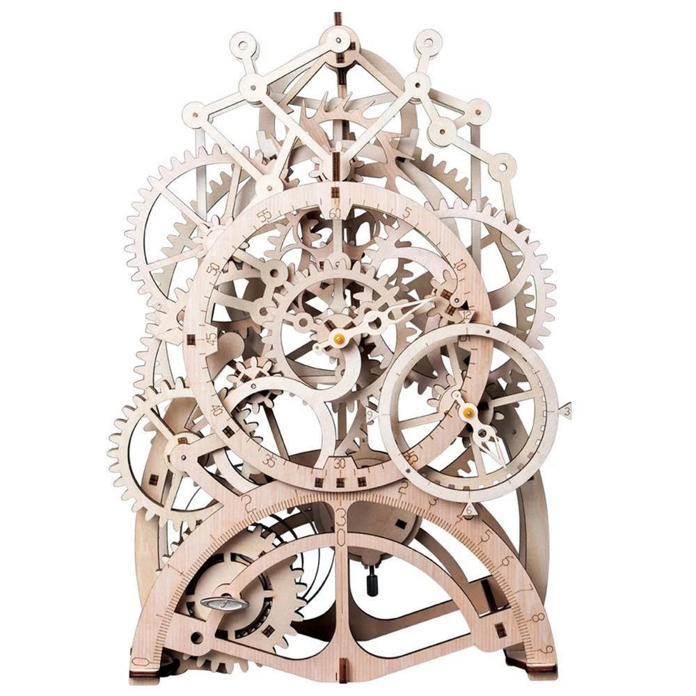 

Robotime 3D Puzzle Diy Movement Assembled Wooden Jointed Model For Children Teenage Clockwork Spring Toy Lk501 - Pendulum Cloc