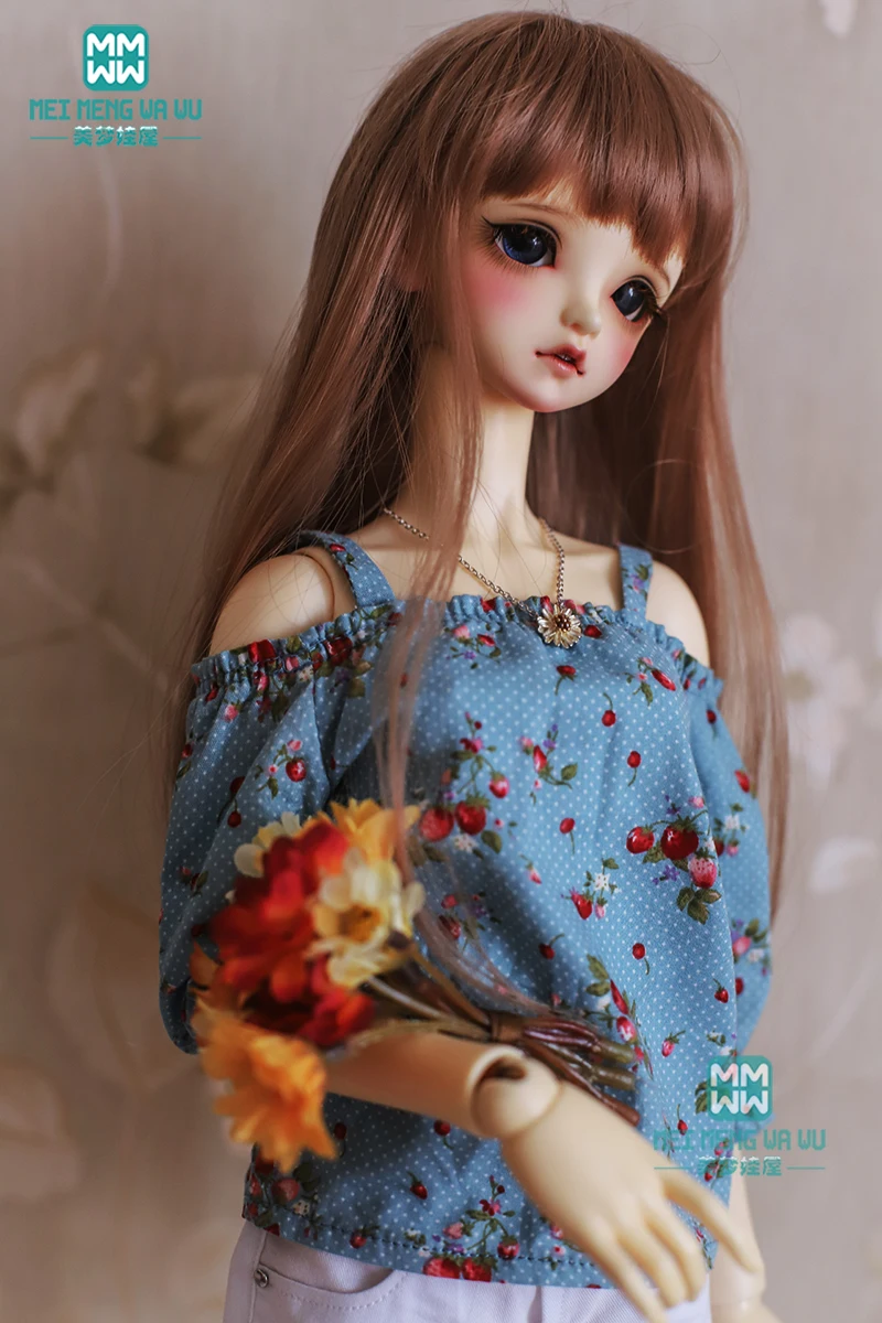 Одежда для кукол BJD 1/3 аксессуары модная рубашка с принтом и Белые Повседневные