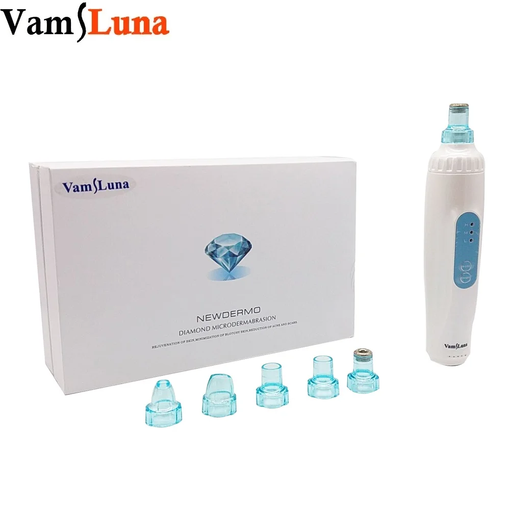Facial Diamond Microdermabrasion & Vacuum Blackhead Remover with 6