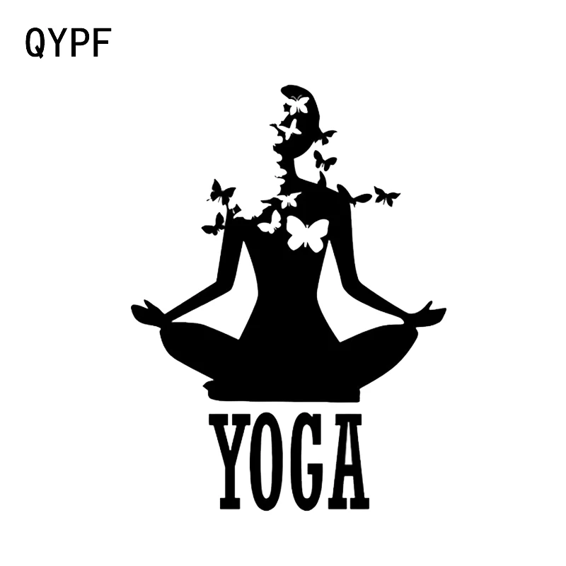 

QYPF 11.1*14.9 Coolest Yoga Meditation Decor Vinyl Car Modelling Sticker Bumper Window C16-1911