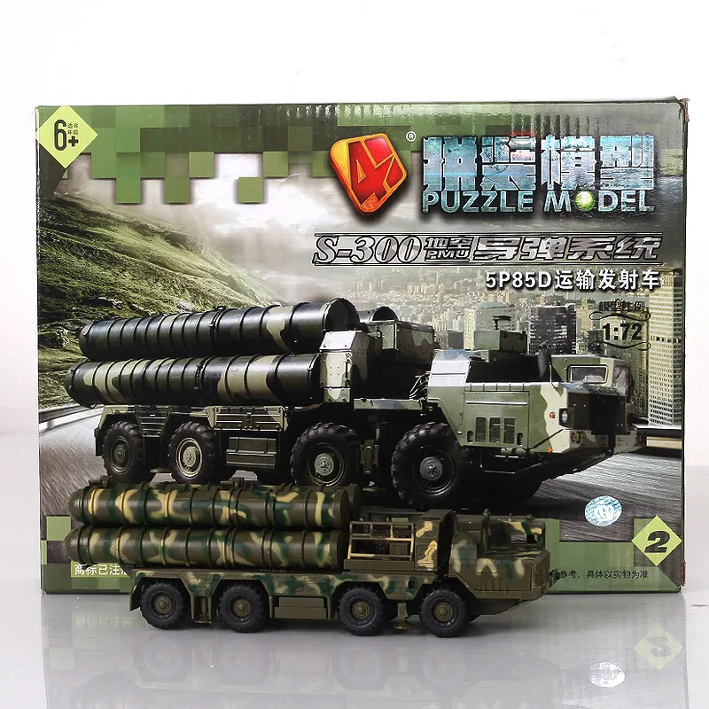 

Scale 1:72 Grey /Green Color Radar/ Missile Vehicle Model 4D Assembled S300 Camouflage Tactics Military Toys Garage Kit A311