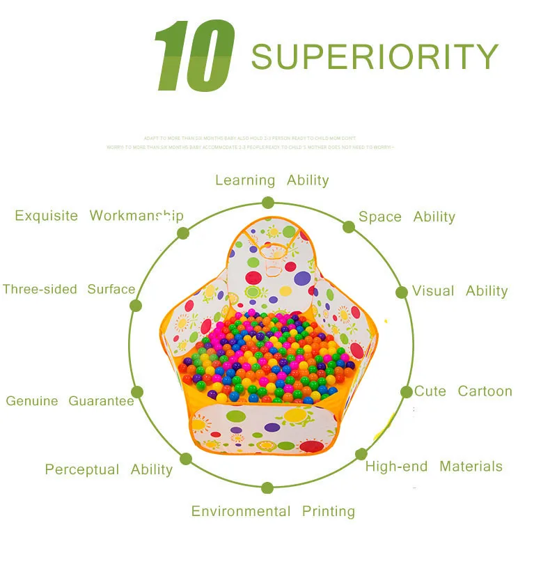 Горошек Игрушка палатки дети Портативный пул манеж стрелять баскетбольный мяч игровой бассейн складной надувной манеж дом игрушка палатка