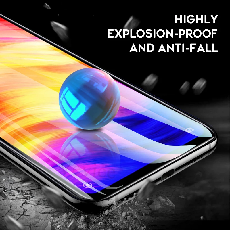 Закаленное стекло для Xiaomi Redmi 7 Note полное покрытие Защита экрана Pro Note7 защитная