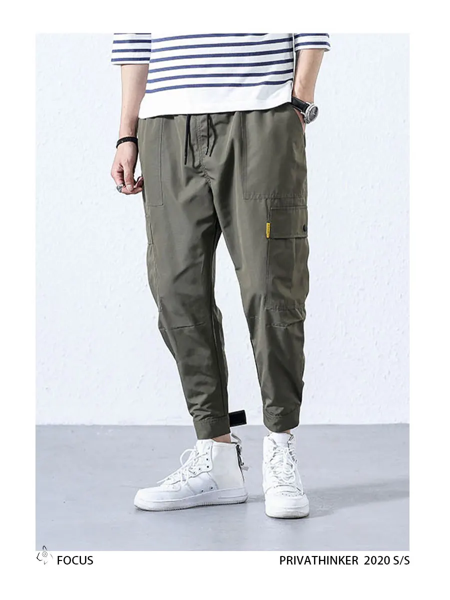 FREE SHIPPING Streetwear Overalls Men Black Joggers Pants Summer 2020 ...