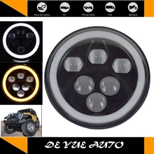 Сделано в Китае 80 Вт светодио дный светодиодный рабочий свет дюймов 7 светодио дный дюймов круглые светодиодные фары для Jeep waterproof К 6000 К DC 12 В в В 24 в " рабочий свет