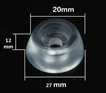 20Pcs/Lot Premintehdw 27MM Conical Shape Furniture Table Leg Tips End Caps Foot Pads Clear With Screws