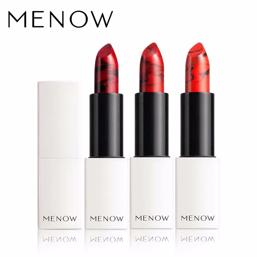 MENOW Brand Make up Sexy Color Lipstick Moisturizing Lock All day Lasting Lip Cosmetic |
