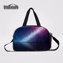 Dispalang сияющая точка печати Дорожная сумка+ независимых обуви немного Для женщин плеча Чемодан Сумки поездки вещевой мешок холст выходные Сумки