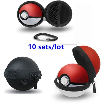 

10PCS Portable Carrying Case for Nintend Switch NS Poke Ball Plus Controller, Accessory Bag for Poke Lets Go Pika chu Eevee Game
