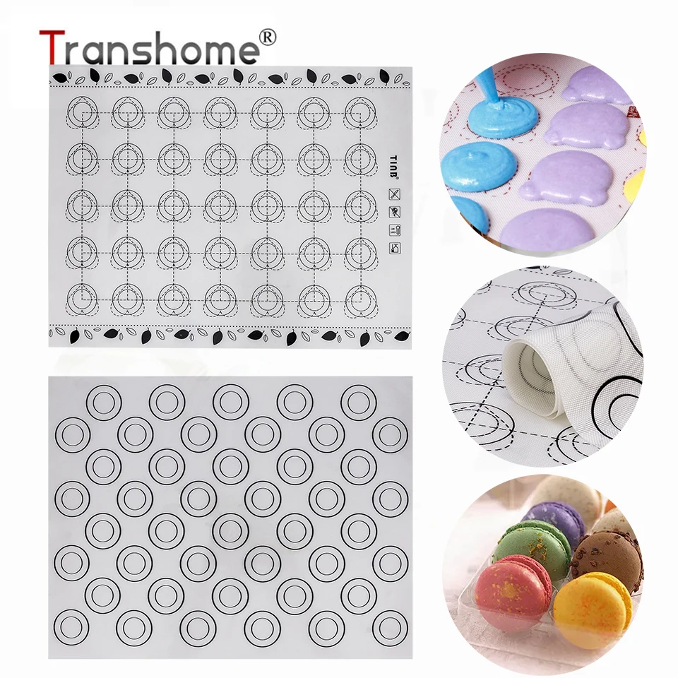 

Transhome Macaron Silicone Baking Mat Non-Stick 40*30cm Baking Sheet Baking Tools For Cakes Dough Pastry Mat Baking Accessories