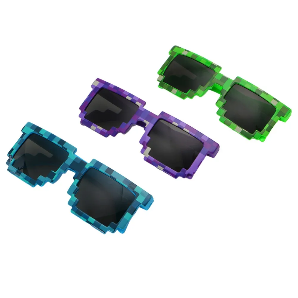 

Novelty Pixel Mosaic Glasses Sunglasses Party Cosplay Photo Prop Toy Unisex