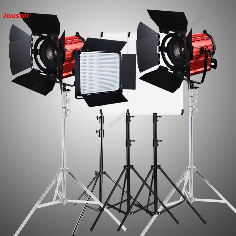 

D1080+LED200 Spotlight Micro Movie Photographer Portrait Interview Flat Panel Three Lights Set Lights CD50 T07