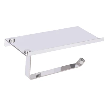 

Stainless Steel Bathroom Paper Phone Holder with Shelf Bathroom Mobile Phones Towel Rack Toilet Paper Holder Tissue Boxes