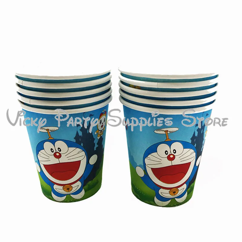 78 шт/лот мультфильм Doraemon тема кошка одноразовые Tabelware набор детский душ кружка ко дню рождения пластины вечерние украшения поставки