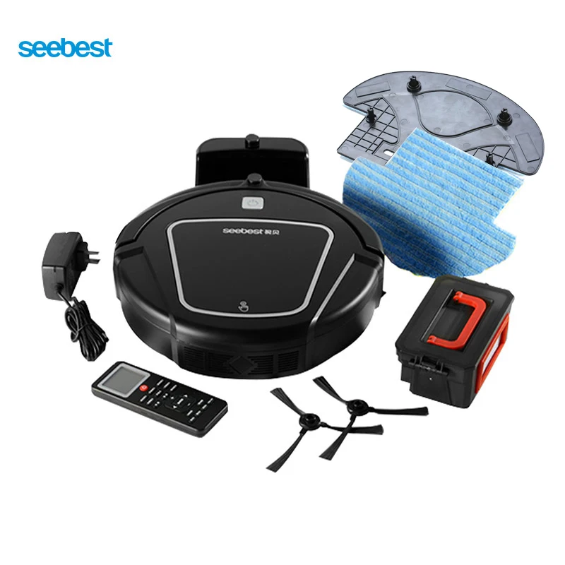 Seebest D720 MOMO 1.0 Dry Mopping Robotic Vacuum Cleaner with 2 side brush,Time Schedule Clean Robot for Hard Floor