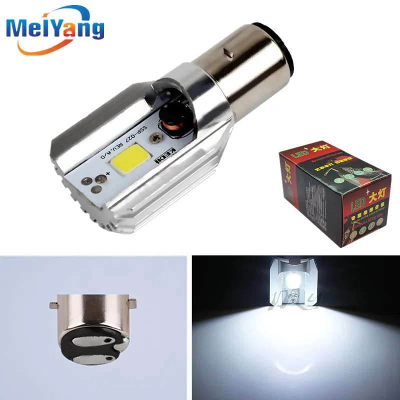 H6 светодиодные лампы для мотоциклетных фар COB Led 6 80 в 800 лм BA20D H/L лампа скутера ATV