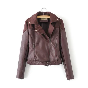 

WSYORE Motorcycle Jacket 2020 New Spring Suede Jacket Zipper Long-sleeve PU Coat Women Leather Jacket Bomber Jackets NS923