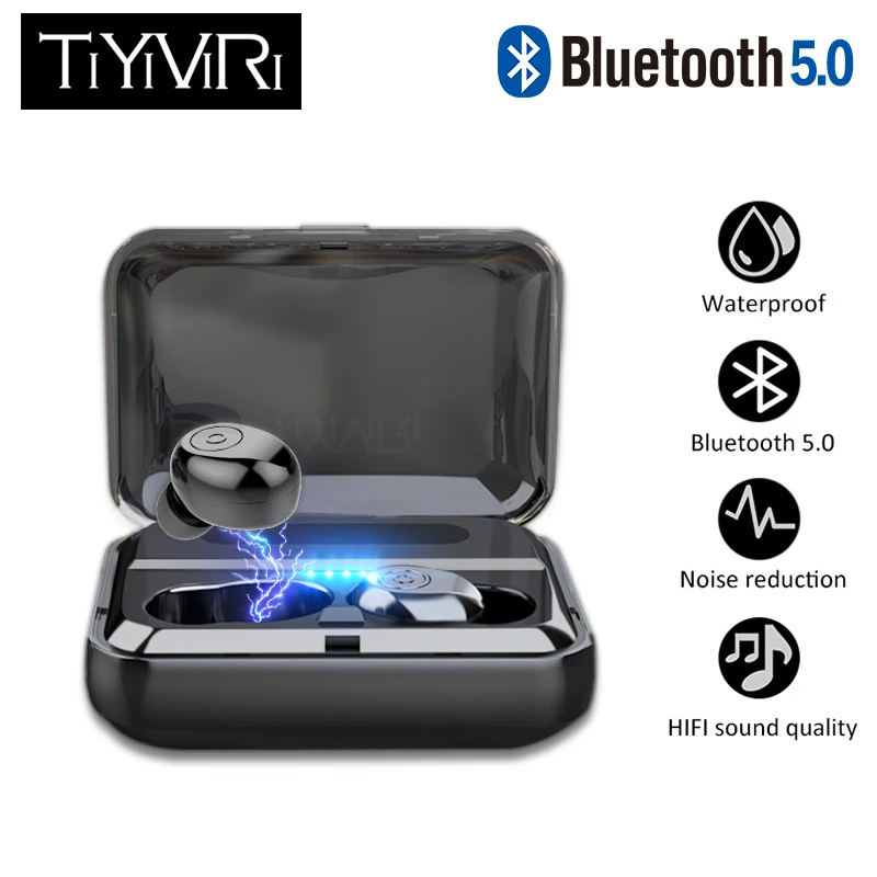 

F9 new TWS 5.0 Bluetooth headphone 3D stereo wireless earphone with dual microphone for iphone X 6 7 8 Samsung Xiaomi Retail Box