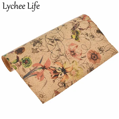 Lychee Life A4 мягкий пробковый материал 29x21 см красочная ткань с цветочным принтом DIY Ручная работа современная домашняя швейная одежда текстильные принадлежности - Цвет: 4