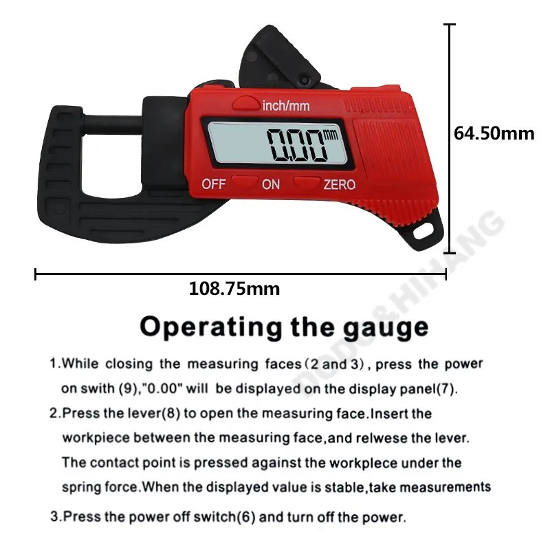 Digital Mini Tester Paint Car Painting Thickness Meter Automotive Coating Thickness Gauge Caliper Width Measure Tools Hot D1012 (1)