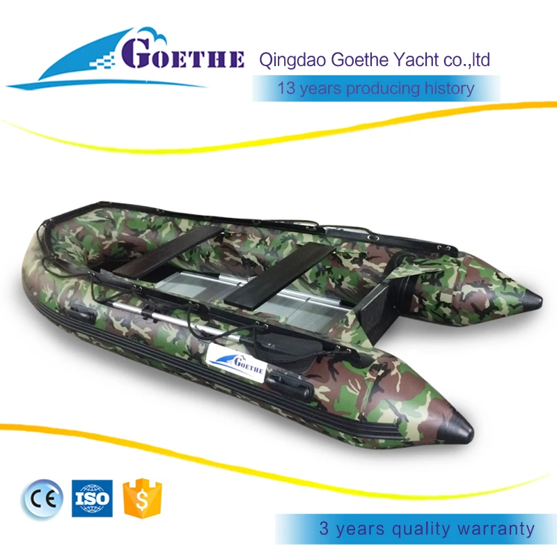 11ft Aluminum Floor and Korean PVC Inflatable Boat in camoin Rowing Boats from Sports