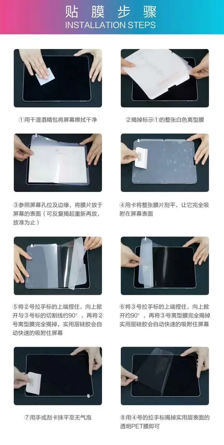 3D tablet гидрогель для huawei matebook e E Мягкие Водонепроницаемые царапинам Защитная пленка для huawei matebook E 12"