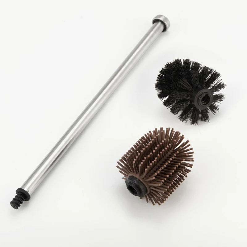 

Toilet Brush Silicone Heads Stainless Steel Handles Replacement Cleaning Tool TB Sale