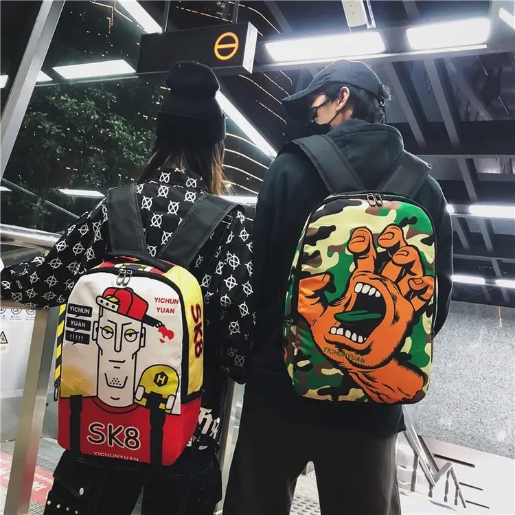 Новинка, забавная Индивидуальная сумка в стиле хип-хоп, Оксфорд, сумка через плечо, Harajuku Ulzzang, уличный рюкзак для мужчин и женщин