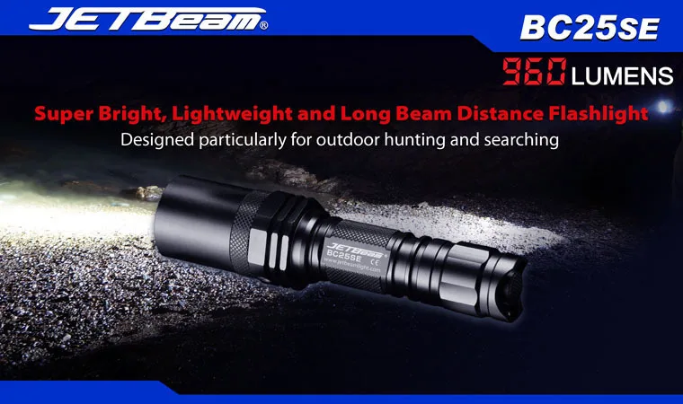 

Free Shipping 2014 Original JETBEAM BC25SE Cree XM-L2 LED 960 lumens flashlight daily torch Compatible with 18650 16340 battery
