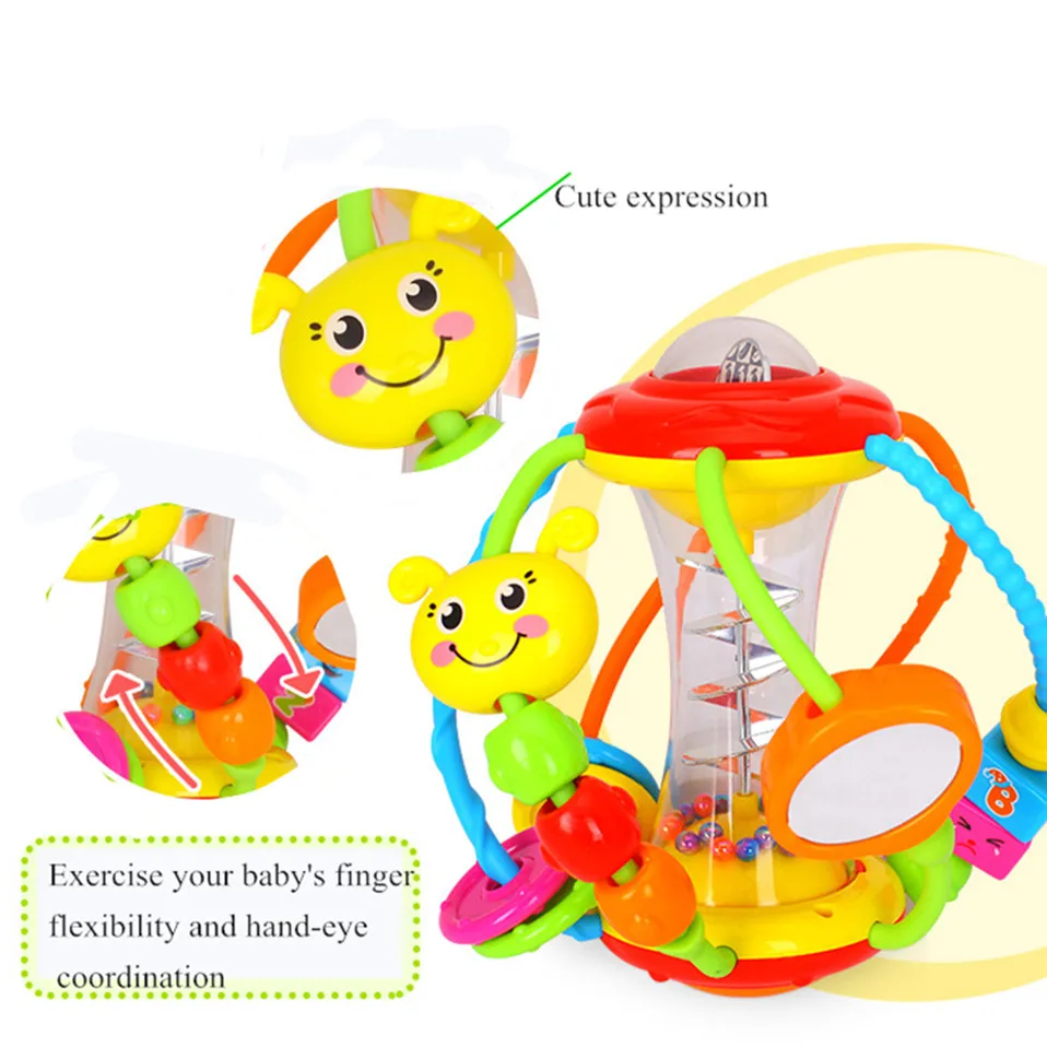 Мягкие детские игрушки 0-12 месяцев Музыкальная подвеска на коляску кроватку спиральная детская сенсорная развивающая игрушка для новорожденных погремушек