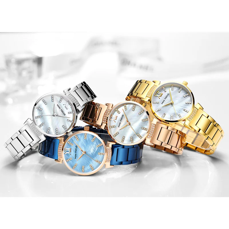 MINI FOCUS Women's Luxury Quartz Watches Simple Waterproof Dress Wrist Watch Lady Woman Relogios Femininos Clock 0227Rose MINI FOCUS Women's Luxury Quartz Watches Simple Waterproof Dress Wrist Watch Lady Woman Relogios Femininos Clock 0227Rose