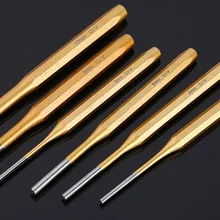 6 шт./компл. хром-ванадиевая Сталь ковка пробойник цилиндрической формы, пробивая центр круглый долото набор ручного инструмента резьба по дереву с удар набор