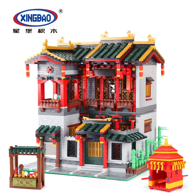 

XingBao 01003 Chinese City Street the XINYA Palace House Set Educational Building Blocks Bricks DIY Designer Toys for Kids Model