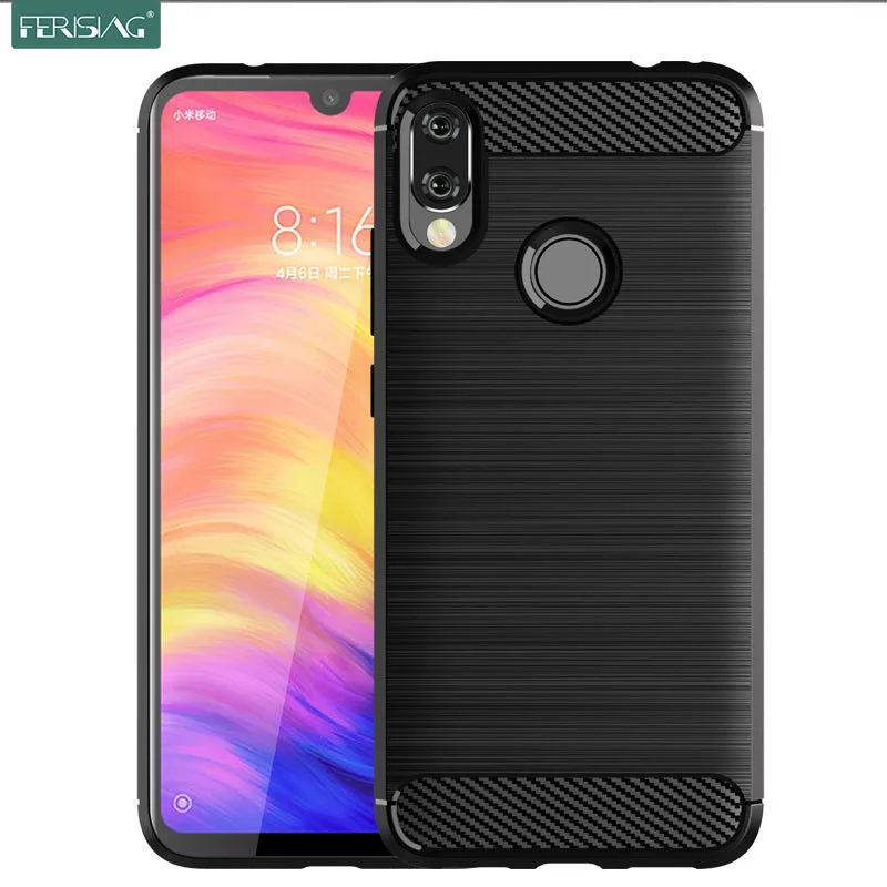 

Case For Redmi Note 7 Case Xiaomi Redmi Note7 Cases Silicone TPU Bumper Shockproof Carbon Cover for Redmi Note 7 Capa Coque